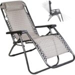 Leżak Ogrodowy Relax BS69 Khaki z Regulacją Pozycji i Zagłówkiem