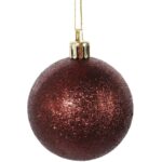 Zestaw 50 Luksusowych Bombek Plastikowych w Kolorze Brązowym różnej wielkości. - obrazek 3