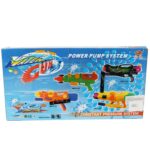 Czerwony Pistolet na Wodę o Długości 45 cm z Rewersyjnym Bębnem na Wodę i Systemem Ciśnieniowym - obrazek 3