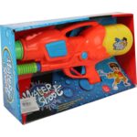 Pomarańczowy Pistolet na Wodę o Długości 38 cm z Innowacyjnym Systemem Mocowania Pojemnika i Ciśnienia - obrazek 2