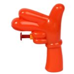PISTOLET NA WODĘ PSIKAWKA 10 cm RĄCZKA POMARAŃCZOWA
