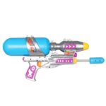 PISTOLET NA WODĘ 37 cm niebiesko srebrny