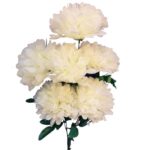 Bukiet Sztucznych Chryzantem Białych 72 cm - Dekoracja na Wszystkich Świętych - obrazek 2