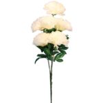 Bukiet Sztucznych Chryzantem Białych 72 cm - Dekoracja na Wszystkich Świętych