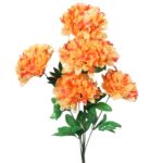 BUKIET 6 CHRYZANTEM POMARAŃCZOWYCH 72 CM - obrazek 2