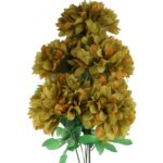 BUKIET 6 CHRYZANTEM BIAŁYCH 72 CM ZIELONYCH - obrazek 2