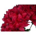 Bukiet 7 Dużych Chryzantem Sztucznych 72cm w Kolorze Bordowym - obrazek 3