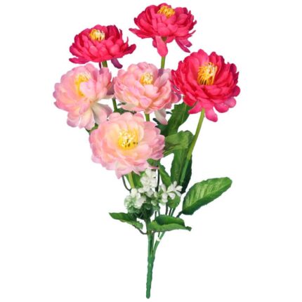 Bukiet Kaczeńców w Odcieniach Różu 38cm - Dekoracja Wnętrz i Nagrobków