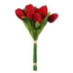 Duży Bukiet Sztucznych Czerwonych Tulipanów, 12 Sztuk, Wysoka Jakość, Idealny na Prezent lub Dekorację Wnętrz - obrazek 2