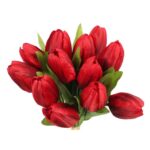 Duży Bukiet Sztucznych Czerwonych Tulipanów, 12 Sztuk, Wysoka Jakość, Idealny na Prezent lub Dekorację Wnętrz - obrazek 3