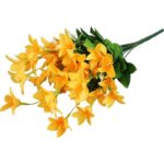 Sztuczny Bukiet Żółtych Clematisów - 13 Gałązek, Wysokość 48 cm - obrazek 3