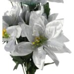 Bukiet 14 POINSECJI 44 cm KOLOR SREBRNY - obrazek 2