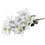 Bukiet 14 POINSECJI 44 cm KOLOR SREBRNY - obrazek 3