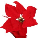 BUKIET 5 SZTUCZNYCH GWIAZD BETLEJEMSKICH, 50 CM, KOLOR CZERWONY - obrazek 3