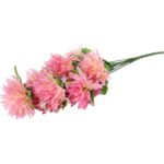 Sztuczny Bukiet 10 Jasnoróżowych Chryzantem - Dekoracja na Wszystkich Świętych - obrazek 2