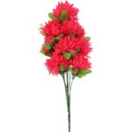 Sztuczny Bukiet Różowych Chryzantem - 10 Sztuk, Idealny na Wszystkich Świętych