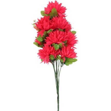 Sztuczny Bukiet Różowych Chryzantem - 10 Sztuk, Idealny na Wszystkich Świętych