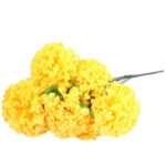 Bukiet 9 dużych chryzantem w kolorze żółtym 62 cm - obrazek 3