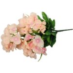 Bukiet 6 hortensji z dodatkami w kolorze łososiowym - obrazek 3