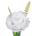 BUKIET SZTUCZNYCH RÓŻ - 20 SZTUK, KOLOR BIAŁY, WYSOKOŚĆ 54 CM - obrazek 3