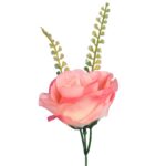 Sztuczny Bukiet 20 Róż w Kolorze Łososiowym o Wysokości 56 cm - obrazek 3