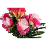 BUKIET 10 KWIATÓW MIX AMARYLIS RÓŻA KOLOR RÓŻOWY - obrazek 2