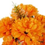 BUKIET 12 CHRYZANTEM 52 CM KOLOR POMARAŃCZOWY - obrazek 2