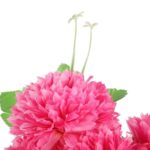 Bukiet 12 Sztucznych Chryzantem z dodatkami w Kolorze różowym- Idealny na Wszystkich Świętych - obrazek 2