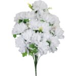 BUKIET 18 BIAŁYCH CHRYZANTEM - 60 CM