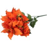 Bukiet 7 ELEGANCKICH WELUROWYCH POINSECJI 55 cm KOLOR POMARAŃCZOWY - obrazek 3