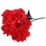 Czerwone Hortensje - Bukiet 5 Sztuk o Wysokości 45 cm - obrazek 2