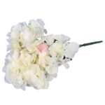 Hortensje Kremowe w Bukiecie - 5 Sztuk, Wysokość 45 cm - obrazek 2