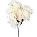 Hortensje Kremowe w Bukiecie - 5 Sztuk, Wysokość 45 cm