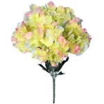 Zielone Hortensje w Bukiecie - 5 Sztuk, Wysokość 45cm