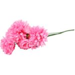 BUKIET 7 DUŻYCH SZTUCZNYCH CHRYZANTEM RÓŻOWYCH 80CM - obrazek 2