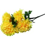 BUKIET 7 SZTUCZNYCH CHRYZANTEM ŻÓŁTYCH 80CM WYSOKOŚCI - obrazek 2