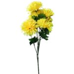 BUKIET 7 SZTUCZNYCH CHRYZANTEM ŻÓŁTYCH 80CM WYSOKOŚCI