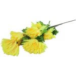 BUKIET 7 CHRYZANTEM 80 CM KOLOR ŻÓŁTY - obrazek 3
