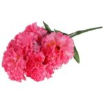 Sztuczne Różowe Goździki - Bukiet 7 Sztuk, Dekoracja o Wysokości 32 cm - obrazek 3