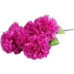 Sztuczne Chryzantemy Fioletowe - Bukiet 7 Dużych Kwiatów na Wszystkich Świętych - obrazek 2