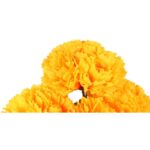 Sztuczne Pomarańczowe Chryzantemy - 7 Szczegółowo Wykonanych Kwiatów w Bukiecie - obrazek 2