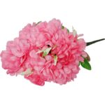 Różowy Bukiet Sztucznych Chryzantem z Gipsówką - Dekoracja Wszystkich Świętych, 54cm - obrazek 3