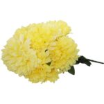 Bukiet Sztucznych Chryzantem Kremowych 58cm - Wysokiej Jakości Dekoracja - obrazek 2