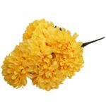 BUKIET 9 SZTUCZNYCH CHRYZANTEM ŻÓŁTYCH 58 CM - DO DEKORACJI MIEJSCE PAMIĘCI - obrazek 3