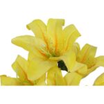 BUKIET 10 SZTUCZNYCH LILII KOLORU ŻÓŁTEGO - WYSOKOŚĆ 44 CM - obrazek 2