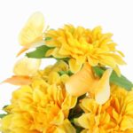 BUKIE'T ŻÓTYCH MARGARETEK Z DEKORACYJNYMI MOTYLKAMI - KWIECISTA DEKORACJA, 40 CM - obrazek 2