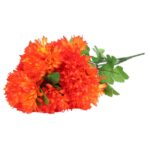 Bukiet 9 chryzantem strzępiastych w kolorze pomarańczowym - obrazek 2