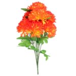 Bukiet 9 chryzantem strzępiastych w kolorze pomarańczowym