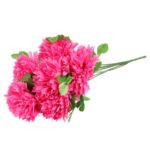 Bukiet Różowych Sztucznych Chryzantem Strzępiastych - Dekoracja na Wszystkich Świętych - obrazek 2