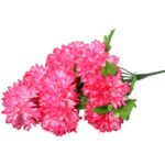 Bukiet Sztucznych Chryzantem w Jasnoróżowym Kolorze - Dekoracja na Wszystkich Świętych - obrazek 3